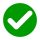 Flat round check mark green icon, button. Tick symbol isolated on white background. Vector EPS10